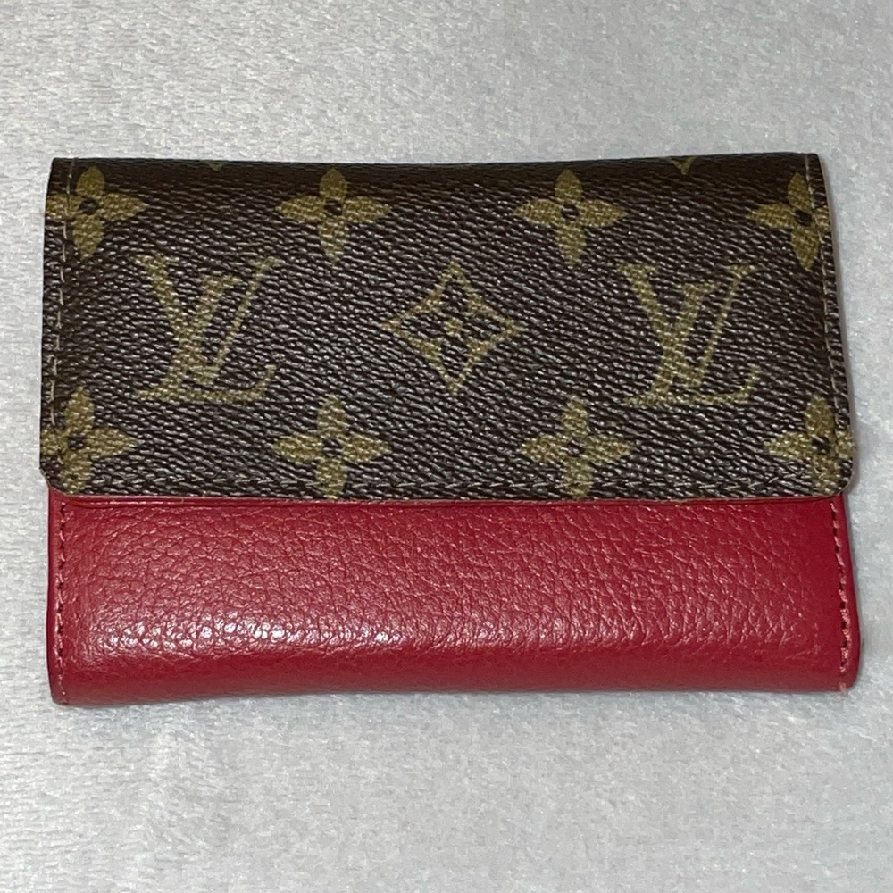 Louis Vuitton repurposed RFID red leather wallet